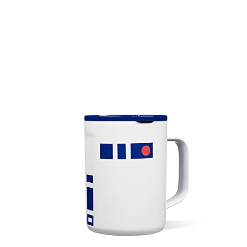 Corkcicle Star Wars 16 Oz Coffee Mug Triple Insulated Stainless Steel Cup, R2D2