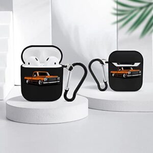 Vintage Truck Airpods Case Cover for Apple AirPods 2&1 Cute Airpod Case for Boys Girls PC Hard Protective Skin Airpods Accessories with Keychain