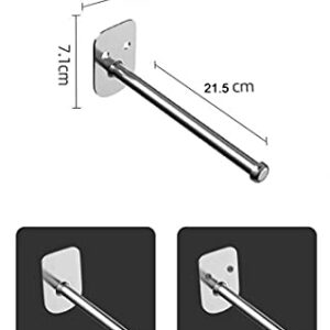 XINYUWIN Stainless Steel Clothes Hanger Storage Rack Organizer Wall Mount Adhesive OR Drilling Installation