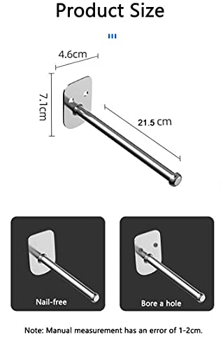 XINYUWIN Stainless Steel Clothes Hanger Storage Rack Organizer Wall Mount Adhesive OR Drilling Installation