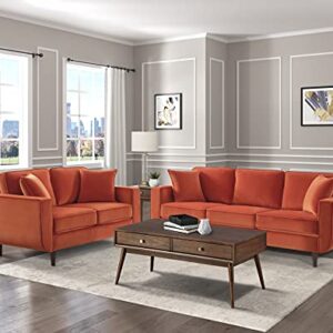 Lexicon Mapleton Living Room Sofa, Orange