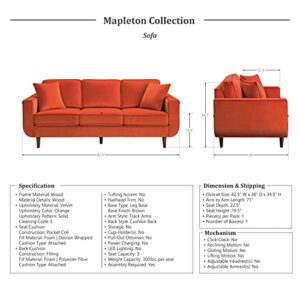 Lexicon Mapleton Living Room Sofa, Orange