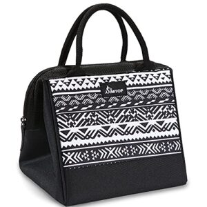 lunch bag for women wide open men insulated lunch box for adult reusable lunch tote bag for work, picnic, school or travel