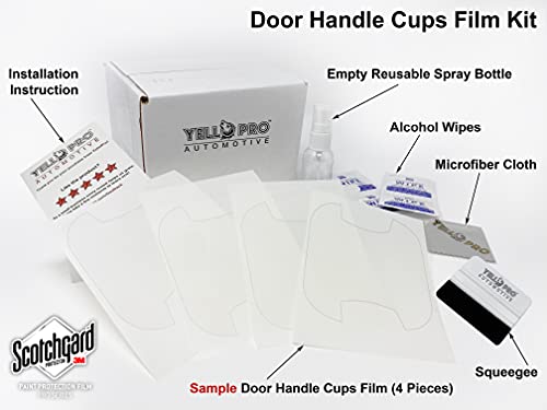 YelloPro Custom Fit Door Handle Cup 3M Scotchgard Anti Scratch Clear Paint Protector Film Cover Self Healing PPF Guard Kit for 2021 2022 2023 Toyota Sienna Mini Van