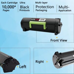 APRONE 601H 60F1H00 Remanufactured Toner Cartridge Replacement for Lexmark 601H Work for MX310dn MX611de MX511de MX410de MX611dhe MX610de MX511dhe MX510de MX511dte MX611dte (10,000 Pages)