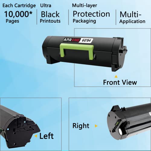 APRONE 601H 60F1H00 Remanufactured Toner Cartridge Replacement for Lexmark 601H Work for MX310dn MX611de MX511de MX410de MX611dhe MX610de MX511dhe MX510de MX511dte MX611dte (10,000 Pages)