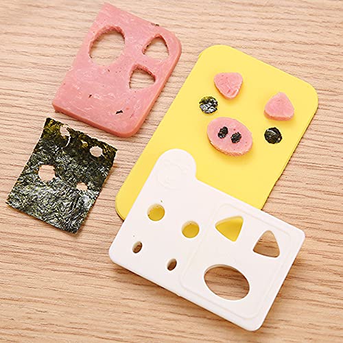 Rice Ball Mold for Kids Cute Animal Sushi Mold Rice Shaper Onigiri Mold Bento Accessories DIY Kitchen Tools with Nori Seaweed Punch Cutter