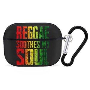 jamaica reggae music airpods case cover for apple airpods pro cute airpod case for boys girls pc hard silicone protective skin airpods accessories with keychain