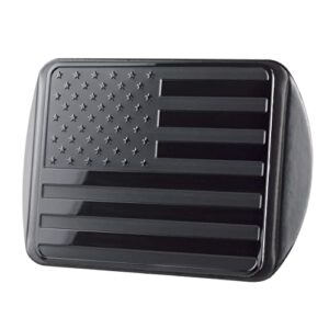 stainless steel hitch cover,usa flag emblem metal (black)