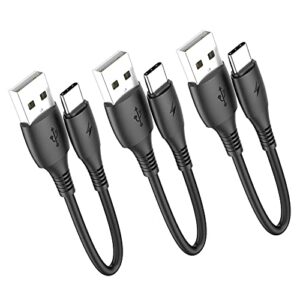 hotnow usb c cable short 0.5ft 3-pack, 6 inch usb type c fast charger cord for samsung galaxy s10 s9 s8 plus note 9 8, power bank and other usb-c devices