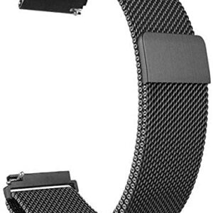 Compatible for Apple Watch Band ,Stainless Steel Magnetic Absorption Strap Metal Mesh Wristband Sport Loop for iWatch Strap 38 mm 40mm 42 mm 44mm Series 8/7/6/SE/5/4/3/2/1 (Black,42MM/44MM/45MM)