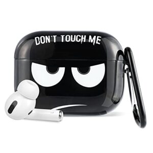 jowhep for airpod pro 2019/pro 2 gen 2022 case for airpods pro cover air pods pro cases hard imd cartoon 3d funny kawaii cute fun design character shell for men boys girls friends (black dtm)