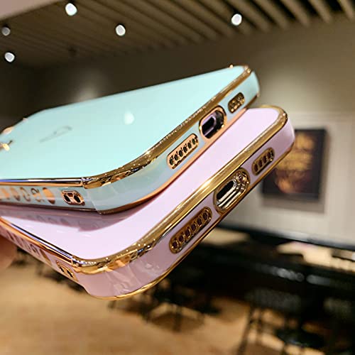 LUTTY Compatible with iPhone 12 Pro Max Case Cute, Luxury Electroplate Edge Bumper Case, Full Camera Lens Protection Raised Reinforced Corners iPhone 12 Pro Max Case (6.7 Inch) -Candy Pink