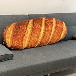 32" Large Life Like 3D Custom Shaped Home Decor Bread Throw Pillow-Made in USA, Extra Soft and Plush Cuddle Pillow, Unique Gift