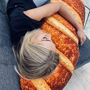 32" Large Life Like 3D Custom Shaped Home Decor Bread Throw Pillow-Made in USA, Extra Soft and Plush Cuddle Pillow, Unique Gift