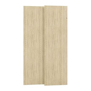 easy track vertical 48 inch panels for added closet organization storage solutions compatible w closet systems, honey blonde (2 pack)