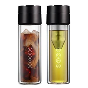 soma coffee bottle, glass brew bottle olive 20.0 fl oz (562 ml) brew bottle, olive glass bottle, heat resistant, drip coffee, cold draining, hot water bottle, glass, eco sustainable