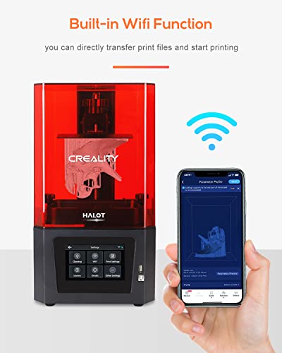 Creality Official HALOT-ONE (CL-60) Resin 3D Printer with Precise Intergral Light Source, WiFi Control and Fast Printing,Dual Cooling & Filtering System, Assembled Out of The Box