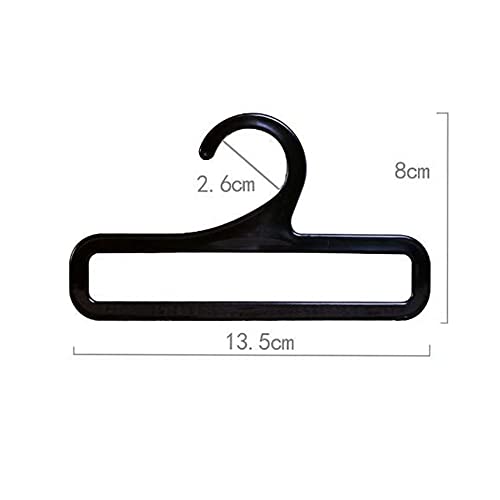 10 Pcs Plastic Scarf Hangers Towel Holders Closet Organizer for Scarves, Ties, Shawls, Belts, Towels (Black)