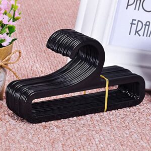 10 Pcs Plastic Scarf Hangers Towel Holders Closet Organizer for Scarves, Ties, Shawls, Belts, Towels (Black)