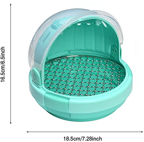 Bird Carrier with Handle - Parrot Carrier Lightweight Portable Pets Suitcase Transparent Breathable Warm Nest Bed for Parakeet Macaw Cockatiels Conure Lovebird Parrot Birds Accessories (Green)