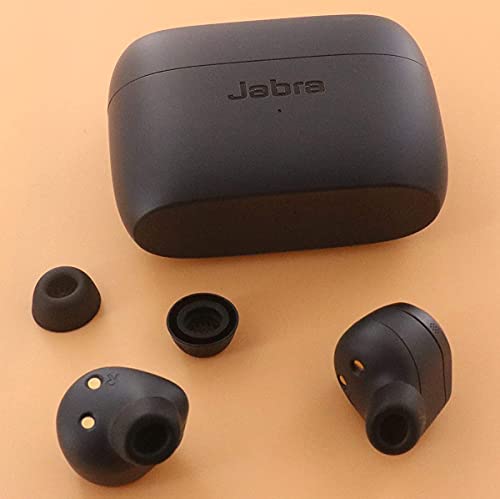 BLUEWALL Ear Tips Eartips Earbuds Tips Ear Cushion for Jabra Elite 85t Active 85t Earbuds, Fit in Charging Case Earbud Covers Tips for Jabra 85t, S/M/L, 6 Pairs, Black
