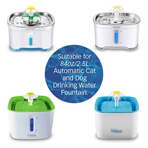 PET STANDARD Replacement Water Filter Compatible with Veken / Wonder Creature, etc... 84oz/2.5L Automatic Pet Fountain, Cat Water Fountain Pack of 10