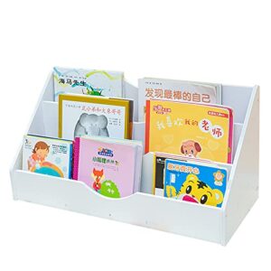 kid's bookcase display stand kids book rack storage bookshelf/book shelf case organizer wooden white