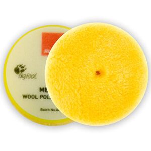 detail king rupes medium yellow wool pad 90mm/ 3.5in - 3 pack - polishing pad - provide an ultra smooth polishing action