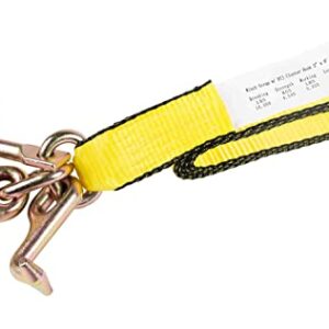 Mytee Products (4 Pack) 2" x 8' Recovery Winch Strap w/RTJ Cluster Hook Towing Truck Wrecker Tie Down