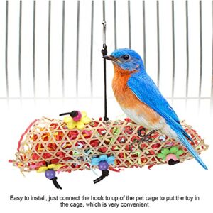 Shreddable Bird Toy, Colorful Weaving Swing Chew Toy Foraging Shredding Hanging Toy Handmade Creates Fun Filled Foraging Shredding Chew ToysToys