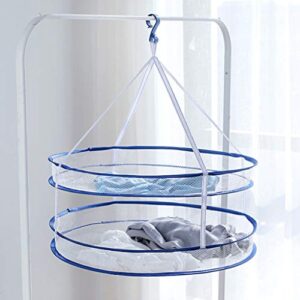 UXZDX Shopping Basket，1pc Mesh Clothes Hanging Dryer Double-Layer Foldable Sweater Drying Basket