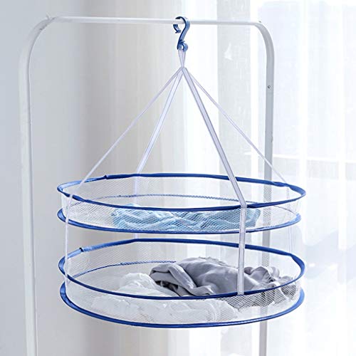 UXZDX Shopping Basket，1pc Mesh Clothes Hanging Dryer Double-Layer Foldable Sweater Drying Basket