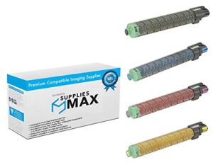 suppliesmax compatible replacement for lanier ld-620c/ld-625c toner cartridge combo pack (bk/c/m/y) (84150mp)