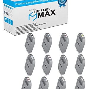 SuppliesMAX Compatible Replacement for Canon ImagePROGRAF PRO 2000/2100/4000/4100/6000/6100 High Yield Inkjet Combo Pack (PBK/C/M/Y/PC/PM/MBK/GY/PGY/R/BU/CO) (PFI-1300-12PK)