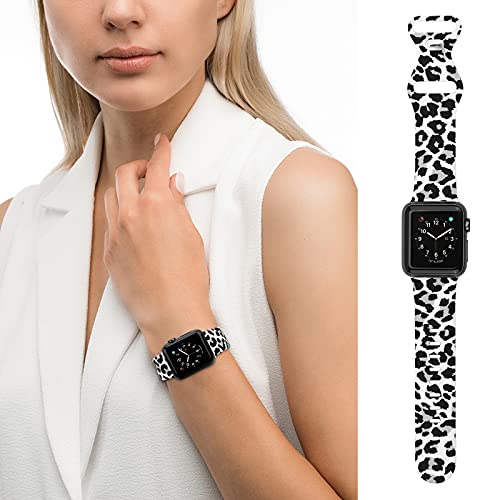 Sport Band Compatible for Apple Watch Bands 38mm 40mm 41mm for Lady Women Girls, Stylish Cute Bands, Soft Silicone Sport Replacement Strap Band for iWatch Series SE 8 7 6 5 4 3 2 1