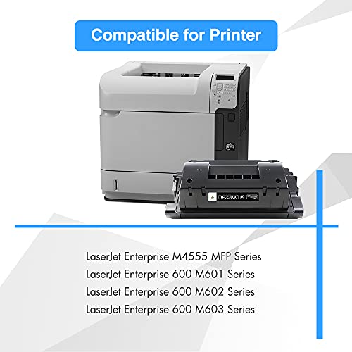 TRUE IMAGE Compatible Toner Cartridge Replacement for HP 90X 90A CE390A CE390X for HP Enterprise 600 M601 M602 M603 M4555 M602dn M602n M602x M603dn M603n M4555f M4555h Printer (Black, 2-Pack)