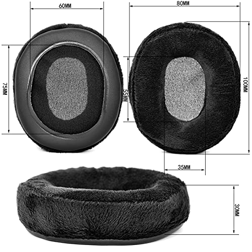 Arctis 7 Velour Thicker Upgrade Quality Earpads - Replacement Ear Cushion Foam Cover Compatible with ATH-M50x M50 M40 M40FS / Arctis 7 / Arctis 5 / Arctis Pro/MDR-7506 V6 Headphone