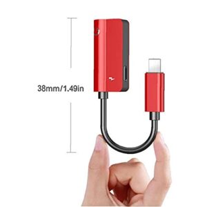 Liadance 2-in-1 Cable USB Type C to 3.5mm Audio Charger Adapter Aux Headphone Adapter Red,Adapter Cable