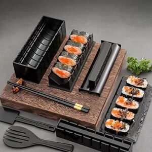 Sushi Making Kit, 11 Pieces DIY Sushi Roll Maker Set-8 Shapes of Sushi Rice Mold & 1 Sushi Knife, Easy and Fun Home Sushi Tool, Sushi Rolls