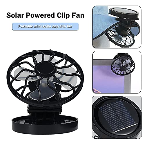 Summer Portable Mini Solar Powered Clip Fan Clip-on Table Travel Mini Air Cooler for Mountain Climbing, Camps And Wilderness Survival
