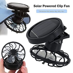 Summer Portable Mini Solar Powered Clip Fan Clip-on Table Travel Mini Air Cooler for Mountain Climbing, Camps And Wilderness Survival