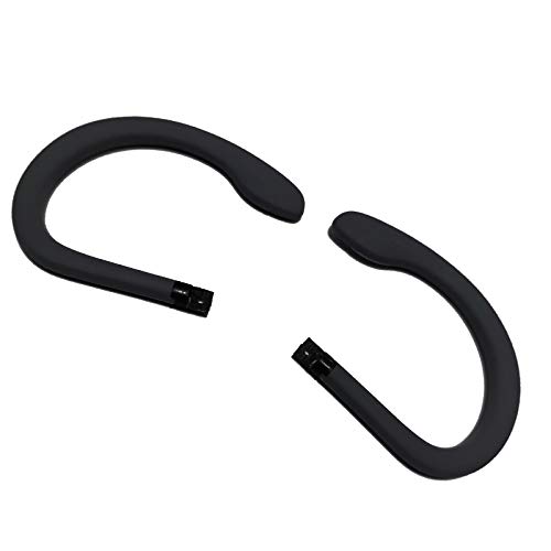(1 Pair) Left and Right Ear Loop Clip Replacement Silicone Sports Earphone Hoop for PowerBeats 3 Wireless Headphone (Black)