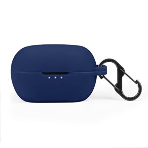 meteqi soft silicone protective cover case compatible with jbl tune 115tws (navy blue)