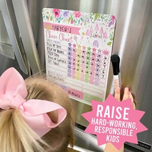 1 Little Princess Kids Chore Chart Magnetic & Behavior Chart for Kids at Home, Magnet Reward Chart for Kids, Kids Reward Chart Behavior, My Responsibility Chart for Kids, Star Chart for Kids Behavior