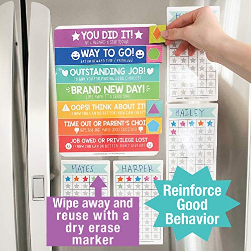 1 Little Princess Kids Chore Chart Magnetic & Behavior Chart for Kids at Home, Magnet Reward Chart for Kids, Kids Reward Chart Behavior, My Responsibility Chart for Kids, Star Chart for Kids Behavior