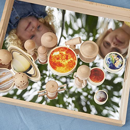 TickiT Wooden Mirror Tray - Explore Reflection, Symmetry and Patterns - for All Ages - Add Reflection to Any Sensory Activity Station