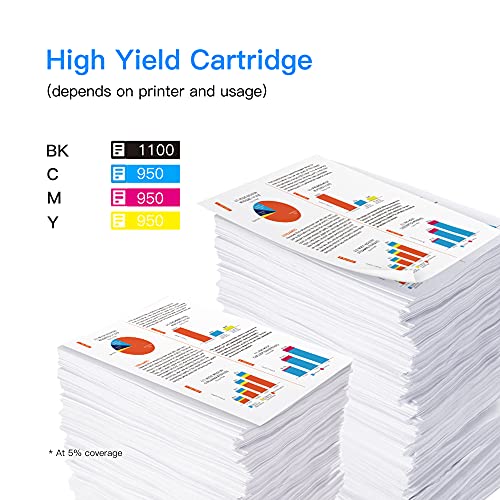 LxTek Remanufactured Ink Cartridge Replacement for 702XL 702 XL T702XL to use with Workforce Pro WF-3730 WF-3720 WF-3733 Printer (High Yield, 4-Pack)