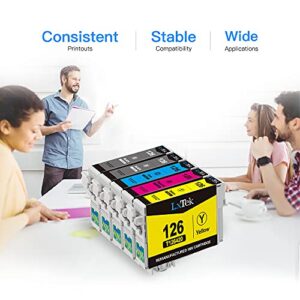 LxTek Remanufactured Ink Cartridge Replacement for Epson T126 126 to use with Workforce 545 645 845 630 840 WF-7510 WF-3520 WF-3540 WF-3530 WF-7510 Printer (5-Pack)