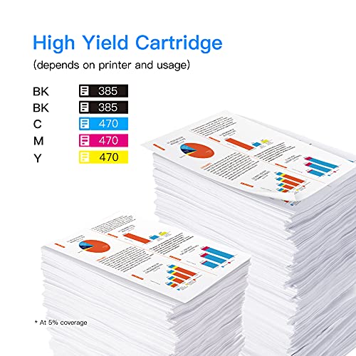 LxTek Remanufactured Ink Cartridge Replacement for Epson T126 126 to use with Workforce 545 645 845 630 840 WF-7510 WF-3520 WF-3540 WF-3530 WF-7510 Printer (5-Pack)